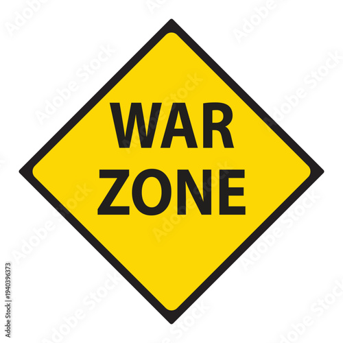War zone trafic sign Victor Art Illustrations