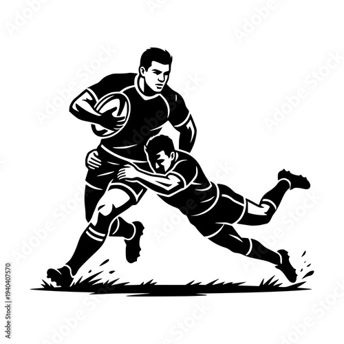 Rugby Tackle Action