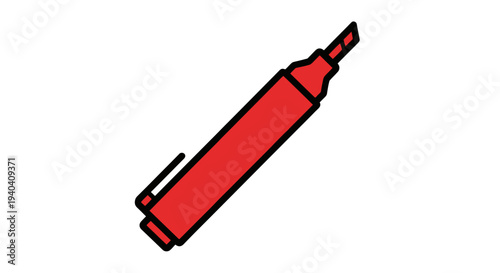 Red Lipstick Vector Illustration Graphic Design.