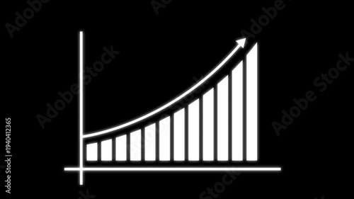Business growth concept in graph chart Excellent financial Status of Corporate Business rise up by yearly, Marketing sales profit increasing to future target on background.... 