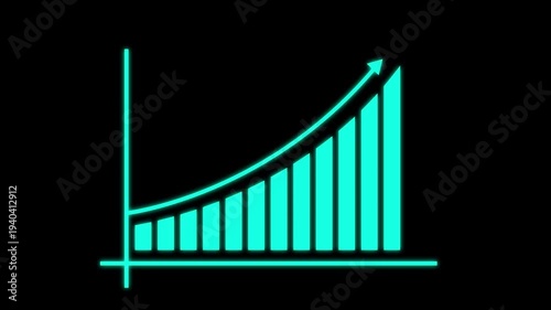 Business growth concept in graph chart Excellent financial Status of Corporate Business rise up by yearly, Marketing sales profit increasing to future target on background.... 