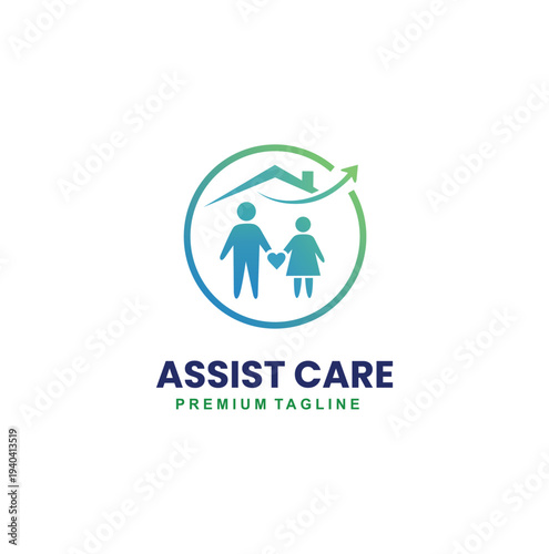 Professional modern logo for home healthcare and family assistance services.