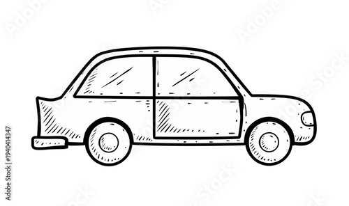 vector sketch illustration of a car