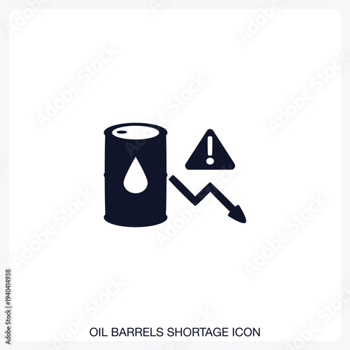 Oil Barrels Shortage Icon