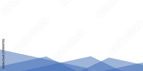 set of Abstract modern blue geometric triangle web banner horizontal design template background