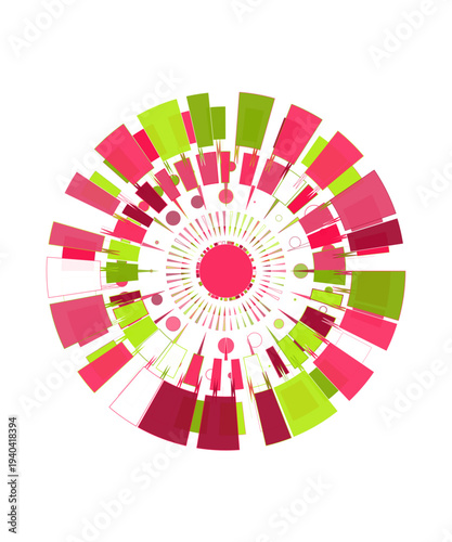 Abstract Radial Pattern vector illustration for print on demand