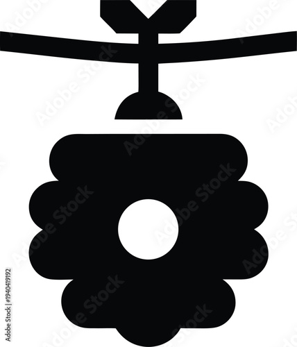 beehive silhouette vector illustration on transparent background