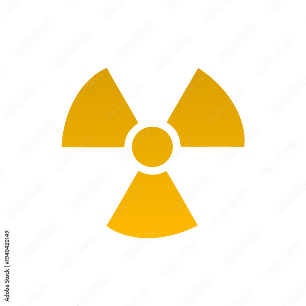 Fototapeta premium Orange Radiation Hazard Symbol Vector