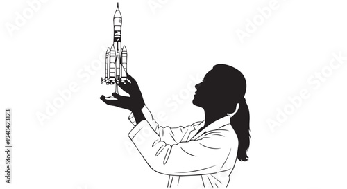 Aerospace Silhouette Icon Set: Science & Exploration