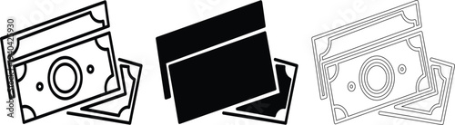 Three different views of a camera or similar device