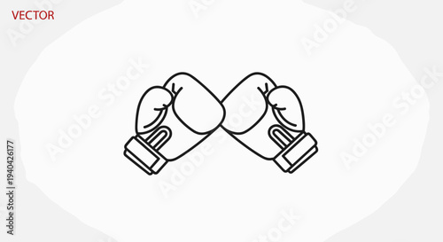 Pair of Boxing Gloves Illustration.