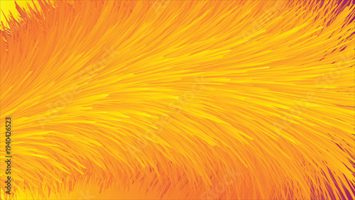Orange and yellow fur background with soft texture strokes flowing across composition creating vibrant abstract pattern ideal for creative digital design projects and colorful web graphics