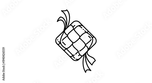 Simple Line Drawing of Corn.