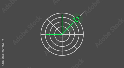 Target with Green Arrow Pointer.