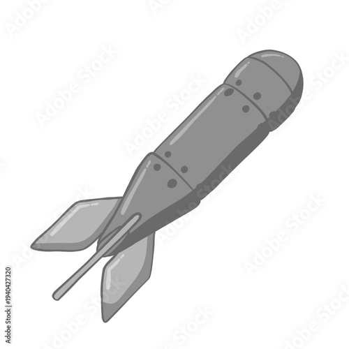 Illustration of missile bomb