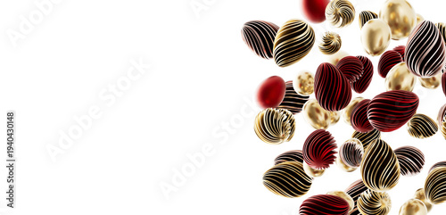 Konstfotografi Elegant Easter background featuring 3D rendered eggs