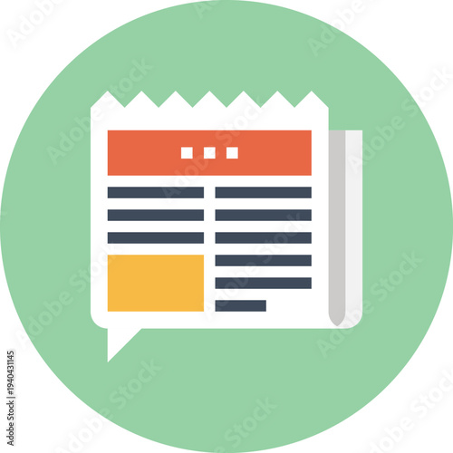 Modern speech bubbles flat line vector illustration icon design concept.