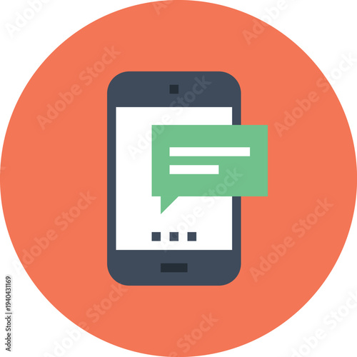 Modern speech bubbles flat line vector illustration icon design concept.