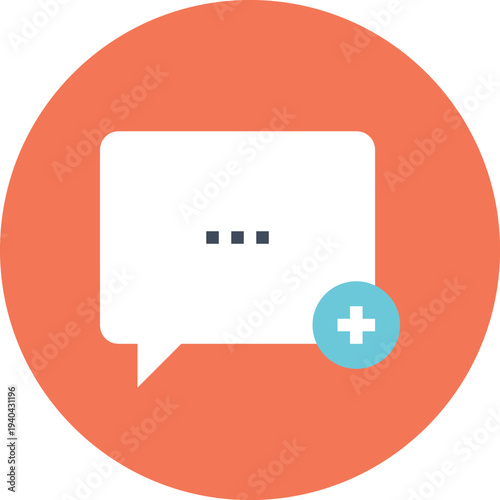 Modern speech bubbles flat line vector illustration icon design concept.