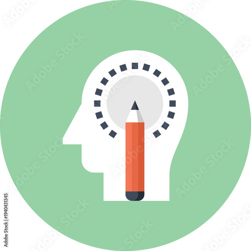 Modern creativity flat line vector illustration icon design concept. Icon for mobile and web graphics. Flat symbol, logo creative concept. Simple and clean flat pictogram