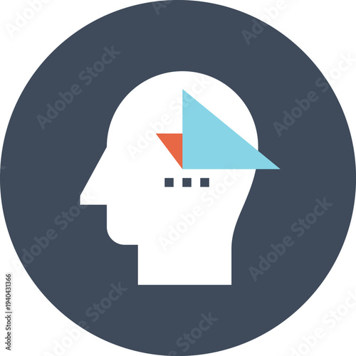 Modern imagination flat line vector illustration icon design concept. Icon for mobile and web graphics. Flat symbol, logo creative concept. Simple and clean flat pictogram