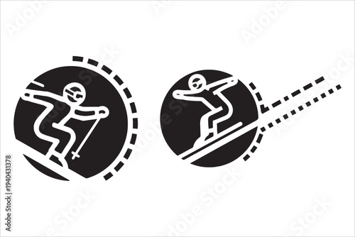 Skiing and snowboarding warning signs