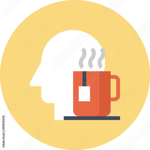 Modern take a break flat line vector illustration icon design concept. Icon for mobile and web graphics. Flat symbol, logo creative concept. Simple and clean flat pictogram