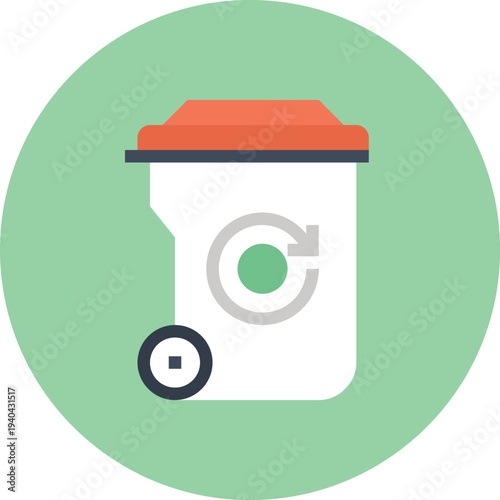 Modern waste reduction flat line vector illustration icon design concept. Icon for mobile and web graphics. Flat symbol, logo creative concept. Simple and clean flat pictogram