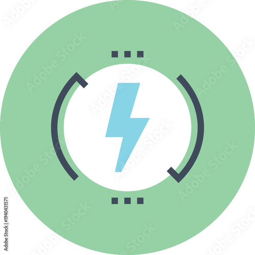 Modern reniewable energy flat line vector illustration icon design concept. Icon for mobile and web graphics. Flat symbol, logo creative concept. Simple and clean flat pictogram