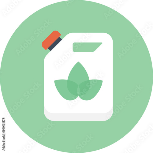 Modern biofuel flat line vector illustration icon design concept. Icon for mobile and web graphics. Flat symbol, logo creative concept. Simple and clean flat pictogram