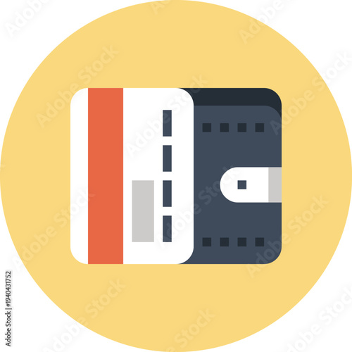 Modern credit card flat line vector illustration icon design concept. Icon for mobile and web graphics. Flat symbol, logo creative concept. Simple and clean flat pictogram