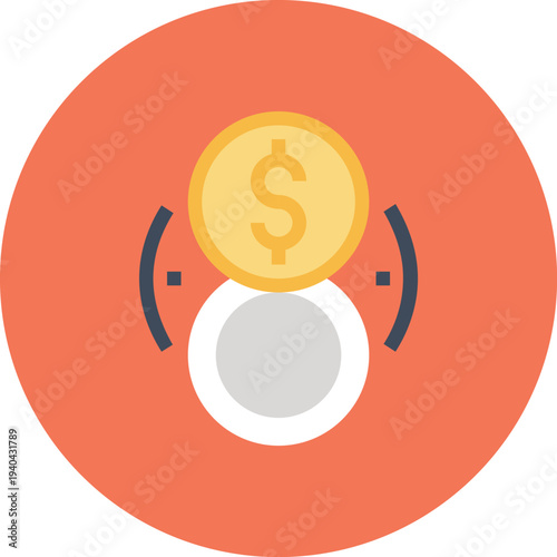 Modern currency exchange flat line vector illustration icon design concept. Icon for mobile and web graphics. Flat symbol, logo creative concept. Simple and clean flat pictogram