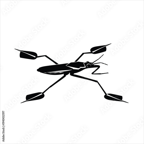 Water strider on white background vector illustration design concept art
