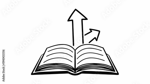 Open Book with Arrows – Knowledge Expansion