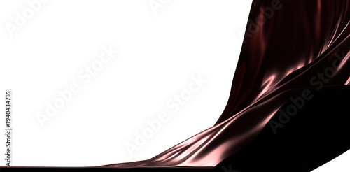 Luxurious burgundy silk fab...
