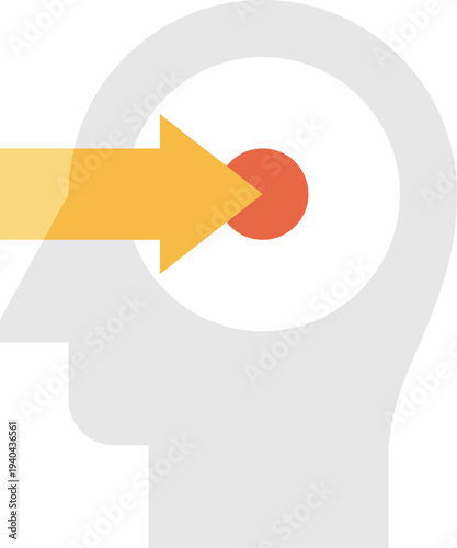 Modern perception flat line vector illustration icon design concept. Icon for mobile and web graphics. Flat symbol, logo creative concept. Simple and clean flat pictogram