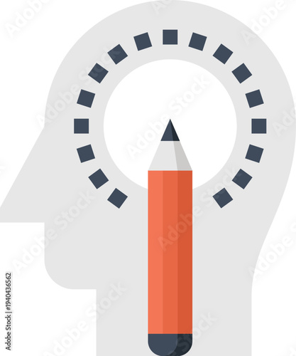 Modern creativity flat line vector illustration icon design concept. Icon for mobile and web graphics. Flat symbol, logo creative concept. Simple and clean flat pictogram