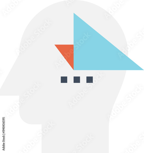 Modern imagination flat line vector illustration icon design concept. Icon for mobile and web graphics. Flat symbol, logo creative concept. Simple and clean flat pictogram