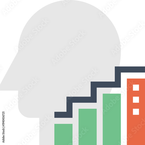 Modern progress flat line vector illustration icon design concept. Icon for mobile and web graphics. Flat symbol, logo creative concept. Simple and clean flat pictogram