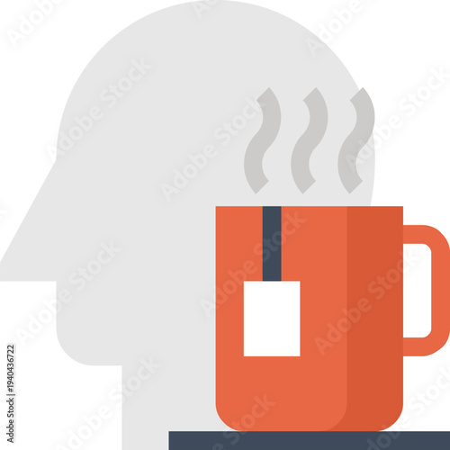 Modern take a break flat line vector illustration icon design concept. Icon for mobile and web graphics. Flat symbol, logo creative concept. Simple and clean flat pictogram