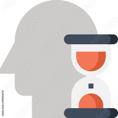 Modern time efficiency flat line vector illustration icon design concept. Icon for mobile and web graphics. Flat symbol, logo creative concept. Simple and clean flat pictogram