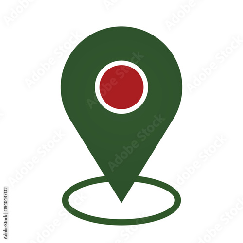 Bangladesh Flag Map Pin Location Icon Vector Set