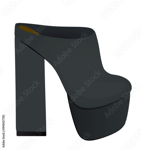 Woman ankle boot. vector illustration