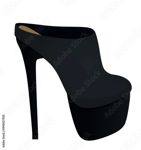 Woman ankle boot. vector illustration