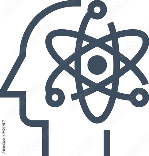 Modern brain power flat line vector illustration icon design concept. Icon for mobile and web graphics. Flat symbol, logo creative concept. Simple and clean flat pictogram