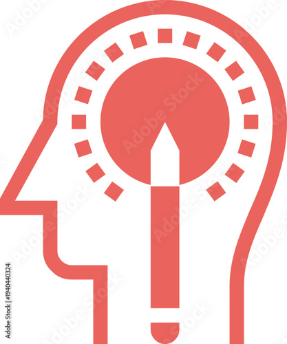 Modern creativity flat line vector illustration icon design concept. Icon for mobile and web graphics. Flat symbol, logo creative concept. Simple and clean flat pictogram