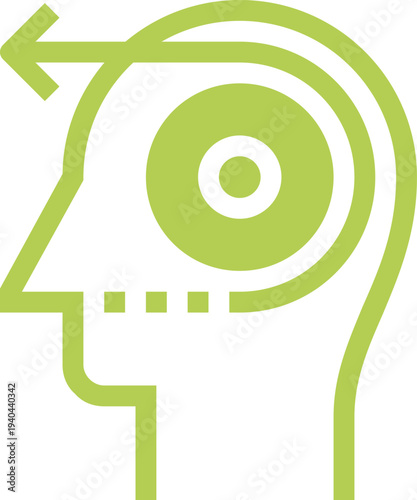 Modern forward thinking flat line vector illustration icon design concept. Icon for mobile and web graphics. Flat symbol, logo creative concept. Simple and clean flat pictogram