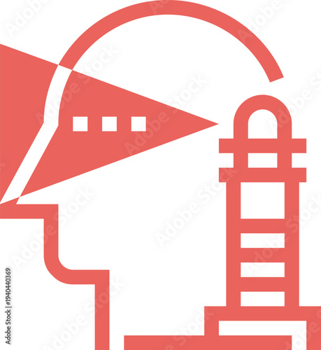 Modern vision flat line vector illustration icon design concept. Icon for mobile and web graphics. Flat symbol, logo creative concept. Simple and clean flat pictogram