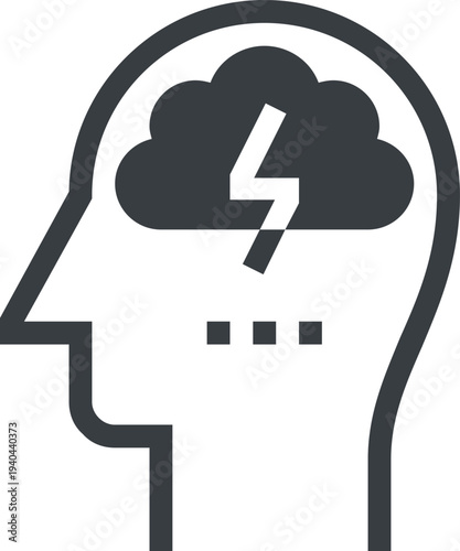 Modern brainstorm flat line vector illustration icon design concept. Icon for mobile and web graphics. Flat symbol, logo creative concept. Simple and clean flat pictogram