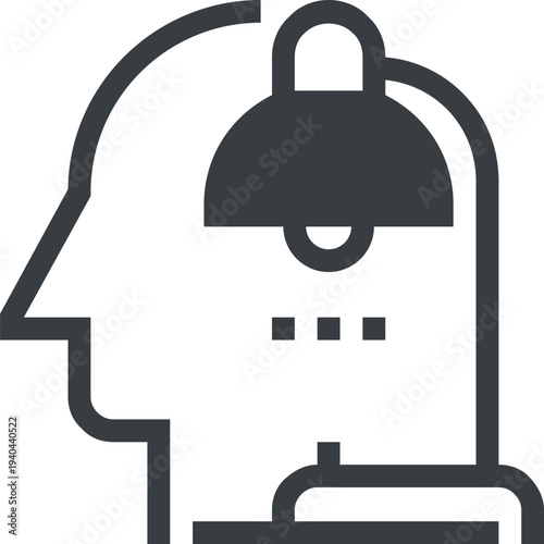 Modern overtime work flat line vector illustration icon design concept. Icon for mobile and web graphics. Flat symbol, logo creative concept. Simple and clean flat pictogram